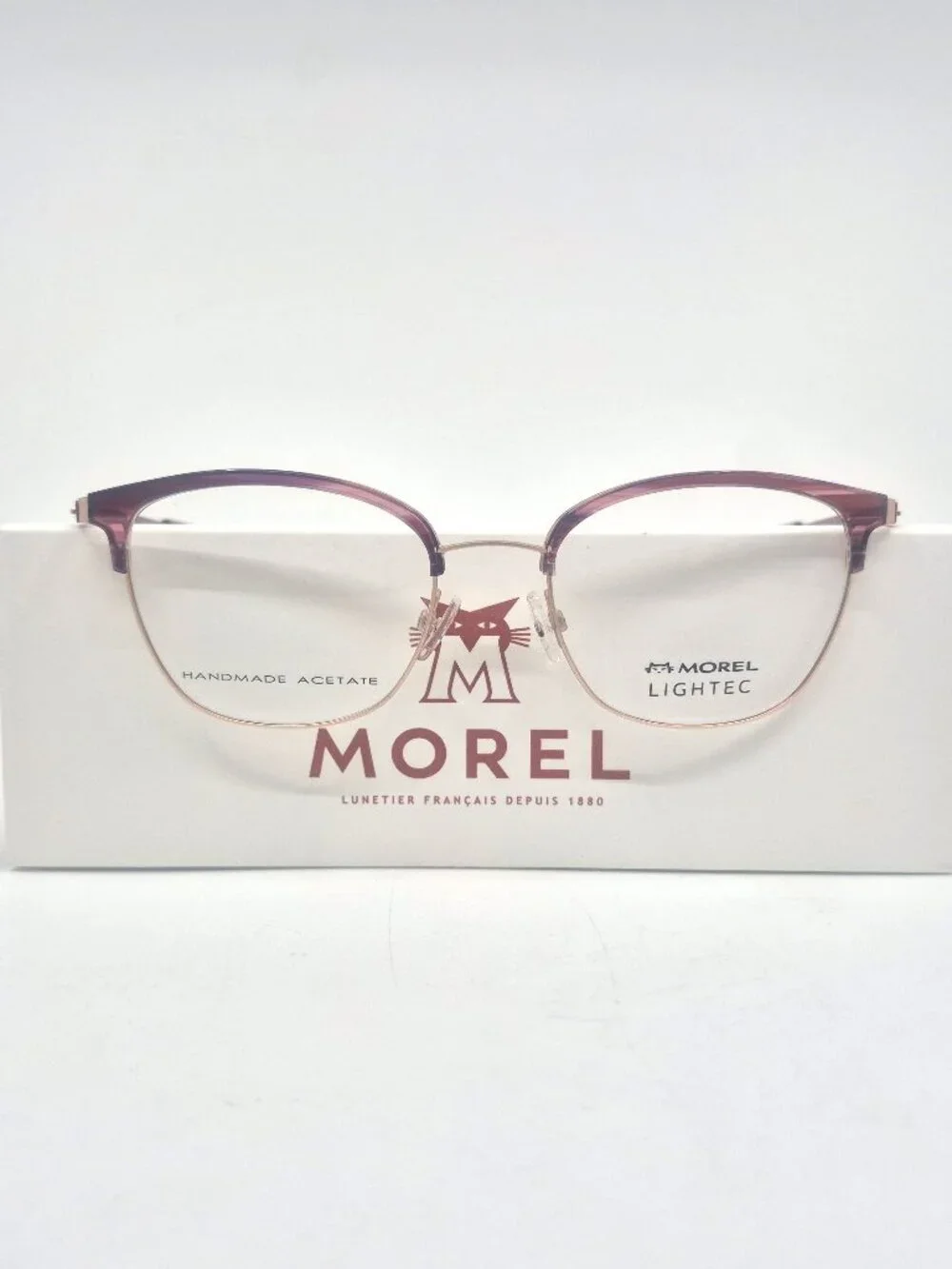MOREL 30284L RP 07 52mm Purple and Rose Gold New Eyeglasses Made in France